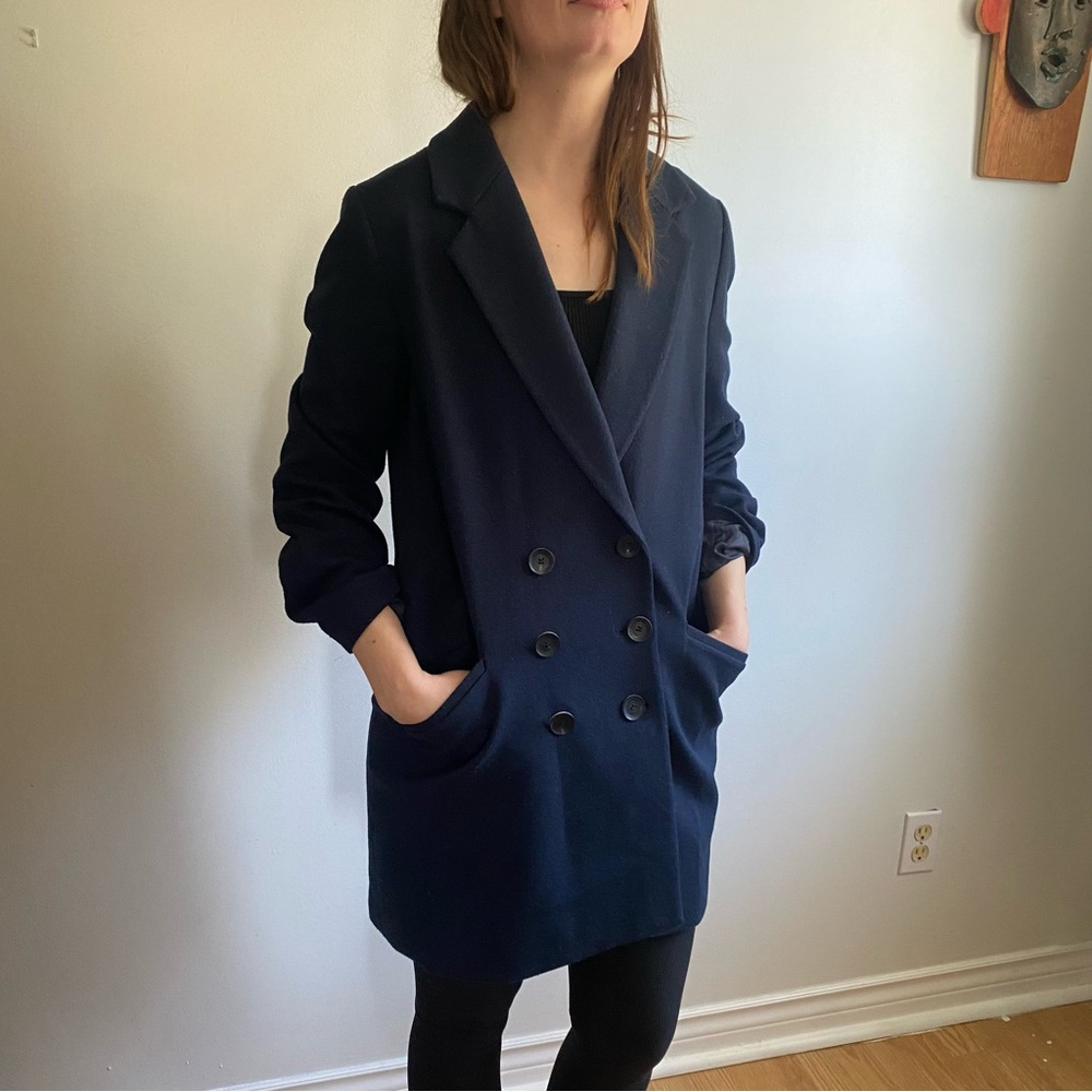 Zara Double-breast Oversize Long Blazer Coat